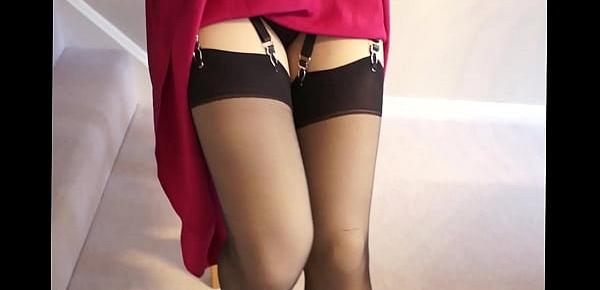  My sexy red satin skirt
